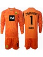 Borussia Dortmund Gregor Kobel #1 Brankářské Alternativní dres pro děti 2024-25 Dlouhý Rukáv (+ trenýrky)